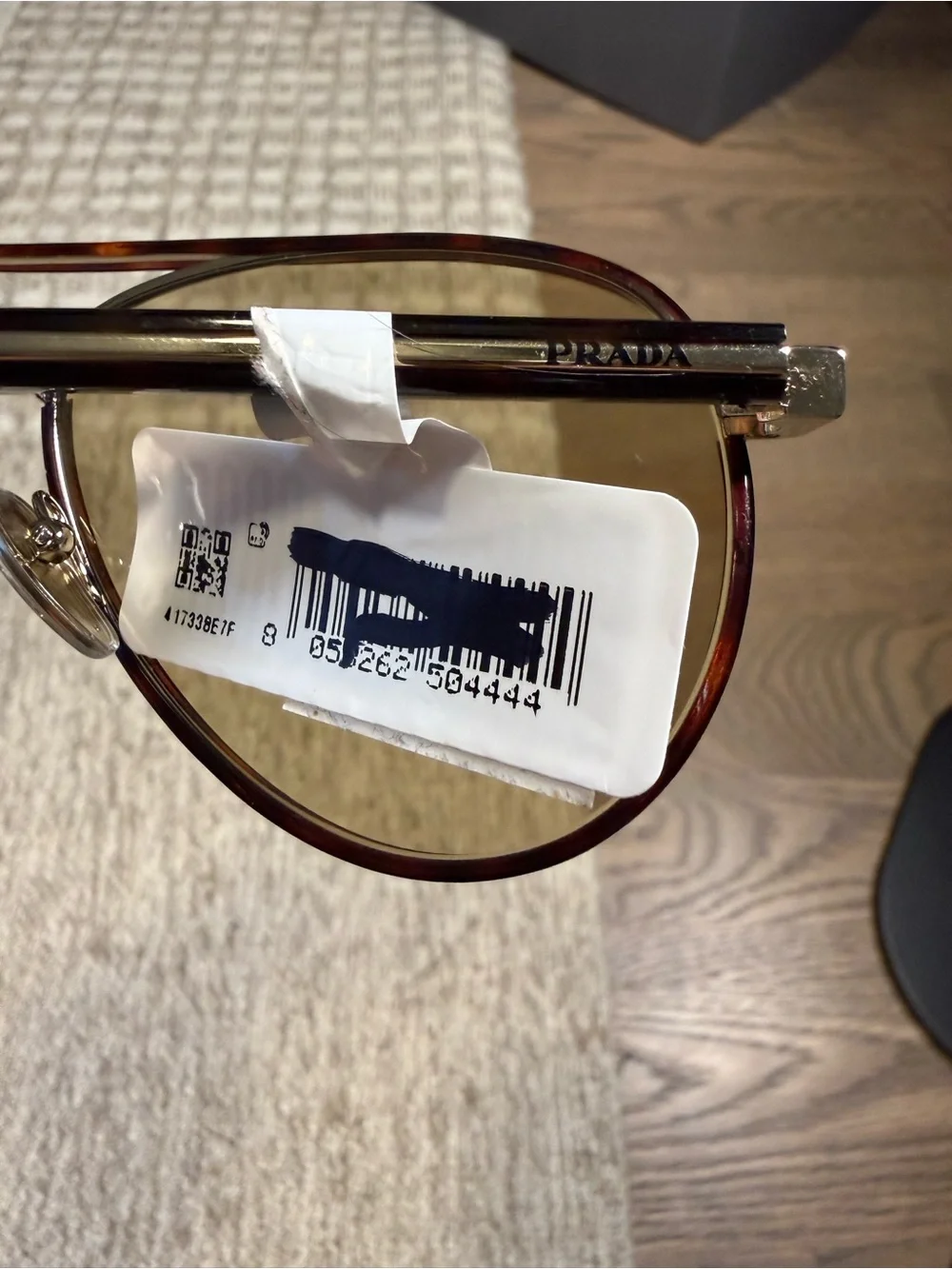 Prada Aviator Sunglasses - Brown Lenses with Red-Brown Frame
